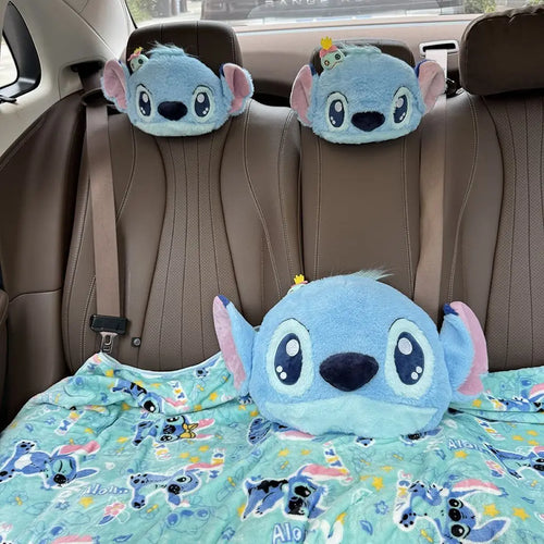Coussin de nuque pour voiture, appuie-tête, coutures mignonnes, peluche, accessoires de voiture, intérieur…