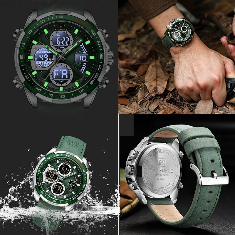 Fashion Military Watches for Men Luxury Original Sports Chronograph Watch ​Waterproof Quartz Clock Digital Wristwatch