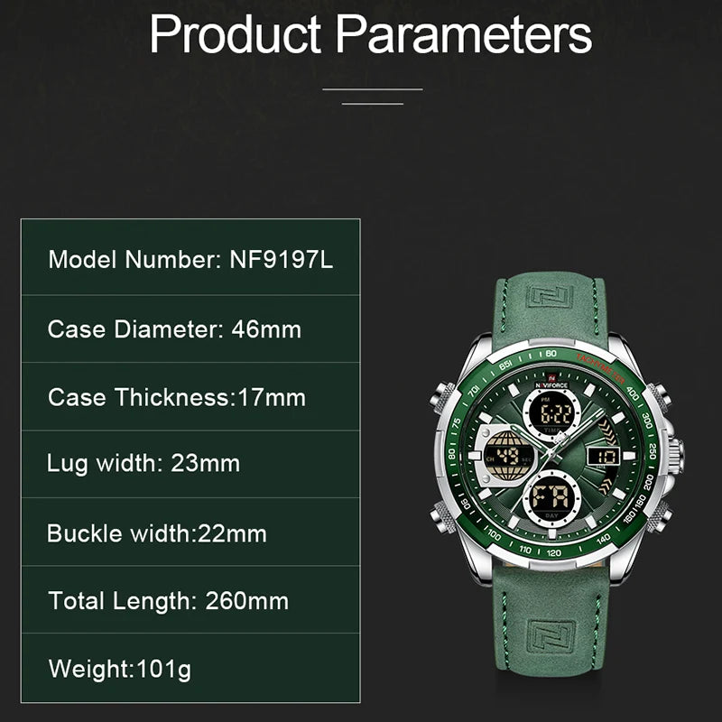 Fashion Military Watches for Men Luxury Original Sports Chronograph Watch ​Waterproof Quartz Clock Digital Wristwatch
